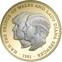() Монета Великобритания 1981 год 25 нов пенсов ""  Медь-Никель  UNC